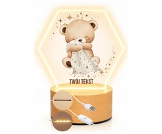Bez Marki Lampka Nocna Led, dla dziecka + Imię, personalizowana plexi , prezent