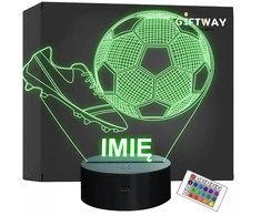 Bez Marki Lampka Nocna LED Futbolo kamuolys su Imieniem Grawer Personalizowana na Prezent