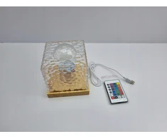 Bez Marki Lampka Nocna LED Kryształowa 3D Fale Wody 16 Kolorów HIQE-FL