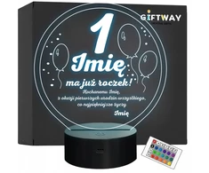 Bez Marki Lampka Nocna LED Pamiątka na Roczek Dziecka Urodziny na Prezent Grawer