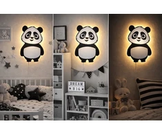Bez Marki Lampka Nocna LED Panda Drewniana Dla Dzieci Misiek Do Pokoju Dziecka Eko L