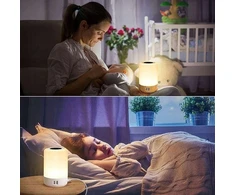Bez Marki Lampka nocna LED RGB dotykowa 4x USB Taipow S400 7 kolorów biurkowa
