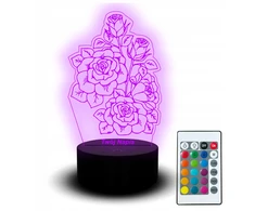 Bez Marki Lampka Nocna Led Usb Bukiet Kwiatów Świecąca Rinkinys na Prezent Wieczna Róża