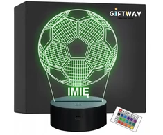 Bez Marki Lampka Nocna LED Z Imieniem Grawer Futbolo kamuolys Sport na Prezent