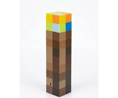 Bez Marki Lampka Nocna Minecraft Pochodnia LED 2w1 – Akumulatorowa, Zmienne Kolory