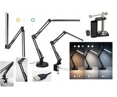 Bez Marki LAMPKA REGULOWANA Biurkowa LED USB Dla Dziecka Klips 3 Barwy 10 Trybów