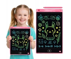 Bez Marki LCD PIEŠIMO LENTELĖ 10" ROŽINĖ VAIKAMS - DIDELIS LAIKOMASIS PLASTETĖS