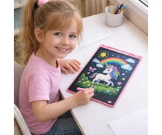 Bez Marki LCD PIEŠIMO LENTELĖ 10" ROŽINĖ VAIKAMS - DIDELIS LAIKOMASIS PLASTETĖS