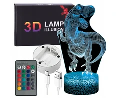 Bez Marki Led Dinozauras Naktinė Lempa Rgb Usb Stalo Dekoracija Vaikams