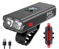 Bez Marki LED galinės priekinės USB dviračio lempos E100 rinkinys