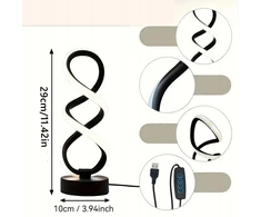 Bez Marki LED NAKTINIS LEMPAS, SPIRALINĖ, MODERNUS, REGULIUOJAMAS, DEKORATYVINIS USB LEMPAS