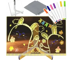 Bez Marki LED piešimo lenta vaikams 30x20cm akrilinė USB, įvairiaspalvė