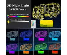 Bez Marki Led Rgb naktinė lemputė "šiukšliavežė" su laikmačiu ir pulteliu