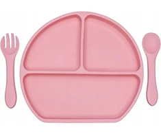 Bez Marki Lėkštė su siurbtuku + stalo įrankiai PREMIUM QUALITY MEDICAL SILICONE LFGB MYROYS