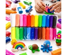 Bez Marki LENGVAS PLASTICINAS SUPER LIGHT CAY 24 SPALVŲ RINKINYS VAIKAMS