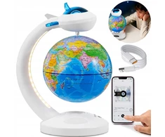 Bez Marki LEVITATING GLOBUS INTERAKTYVI APŠVIETTA LED MAP BLUETOOTH LEMPA