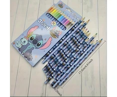 Bez Marki LILO&amp;STITCH pieštukų kreidelių rinkinys 12 Vnt. STICH kreidelės