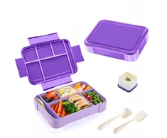 Bez Marki LUNCH BOX ŚNIADANIÓWKA POJEMNIK BOX BENTO 1330ml Z PRZEGRÓDKAMI SOS
