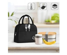 Bez Marki LUNCHBOX TERMINIS MAISTO KREPŠIS MAISTUI, Juodas, SU užtrauktuku
