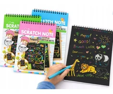 Bez Marki MAGIŠKAS SĄRAŠŲ KADĖTIS – VAVORYKŠTĖS BRINKINĖ KNYGA + MEDINIO STILIUS Scratch Paper Note