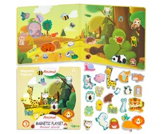Bez Marki MAGNETINĖ KNYGA DĖLĖS MONTESSORI ZOO GYVŪNŲ UGDYMAS
