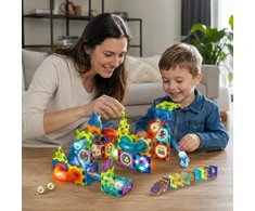 Bez Marki MAGNETINĖ KONSTRUKCIJA blokuoja šviečiantį takelį 202 el 3D Lavinantis žaislas