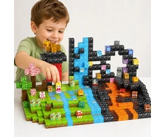 Bez Marki Magnetiniai blokai Cubes Pixels 208 3D elementai su stipriais magnetais! 3 metams