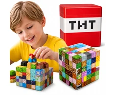 Bez Marki MAGNETINIAI BLOKAI KUBAI 205 TNT DĖŽĖS BLOKAI PIXELS MEGA RINKINYS