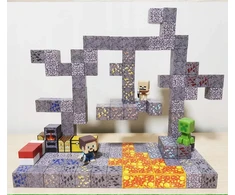 Bez Marki MAGNETINIAI BLOKAI MINECRAFT KUBŲ RINKINYS 200 ELEMENTŲ. +10 3D VAIKŲ FIGŪRŲ
