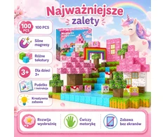 Bez Marki Magnetiniai blokeliai 100 vnt vienaragių 3D kubeliai vaikams nuo 3 metų