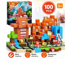 Bez Marki Magnetiniai blokeliai 100 vnt ugniagesių 3D kubeliai vaikams 3+