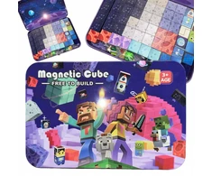 Bez Marki Magnetiniai blokeliai 60 vnt. Minecraft Space Violetinė Magnetic Cube rinkinys