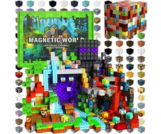 Bez Marki Magnetiniai blokeliai CUBES BLOCKS rinkinys iš 300 kaladėlių + 15 NEMOKAMŲ FIGŪRIŲ