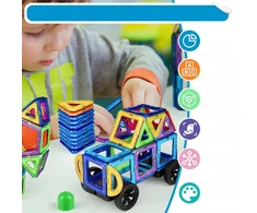 Bez Marki MAGNETINIAI KONSTRUKCINIAI KLUOKLIAI 3D EDUKACINĖ DĖLĖLĖ VAIKAMS 180 vnt.