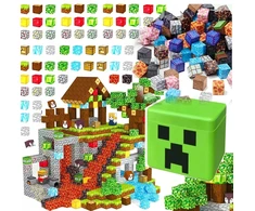 Bez Marki Magnetiniai statybiniai blokai LED KUBAI BLOKAI DIDELIS RINKINYS 200 Ele figūrėlių dėžutė