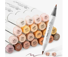 Bez Marki MARKERS 24 Vnt. ODOS TONAI DOUBLE TIP BRUSH ALKOHOLIS