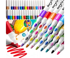 Bez Marki MARKERY AKRYLOWE Rinkinys 36 SZTUK PISAKI FLAMASTRY MAZAKI WODOODPORNE