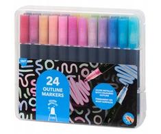 Bez Marki Markery Konturowe Metaliczne 24 Kolory Pisaki Do Rysowania Bullet Journal
