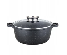 Bez Marki Marmurinis puodas su dangčiu, 22cm, 3.3l, indukcijai
