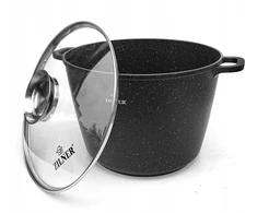 Bez Marki Marmurinis puodas ZILNER ZL-7009 6,2L 24cm su dangteliu indukcinėmis dujomis