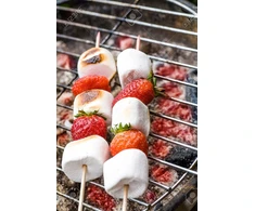 Bez Marki Marshmallow Bbq zefyrai ant grotelių laužui, dideli saldūs 3x300g vokiški