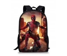 Bez Marki Marvel Deadpool mokyklinio krepšio kuprinė, vienas skyrius, telpa A4 dydis. Dovana