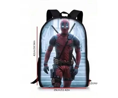 Bez Marki Marvel Deadpool mokyklinio krepšio kuprinė, vienas skyrius, telpa A4 dydis. Dovana