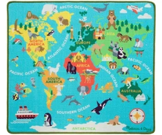 Bez Marki Mata Dywan Dookoła Świata Edukacyjna Žemėlapis 15194 Zwierzęta Melissa&amp;Doug