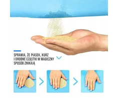 Bez Marki Matinė pliažo danga 200x200 cm, mėlyna, su apsauga nuo smėlio