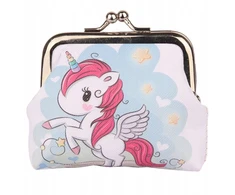 Bez Marki Maža piniginė mergaitei UNICORN 10x9cm Dovana 3-4-5+ m.