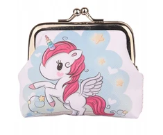 Bez Marki Maža piniginė mergaitei UNICORN 10x9cm Dovana 3-4-5+ m.