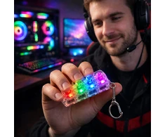 Bez Marki Mechaninė klaviatūros LED paspaudimų priemonė Antistresinis raktų pakabukas Fidget Switch Clicker