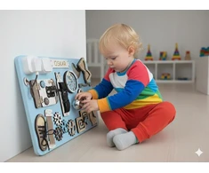 Bez Marki Medinė Montessori lenta su vardu, 60 cm