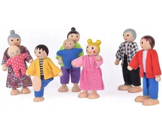 Bez Marki MEDINĖS LĖLĖS ŠEIMA MAŽOS LĖLYS NAMUI 10 VIENŲ RINKINYS VAIKAMS